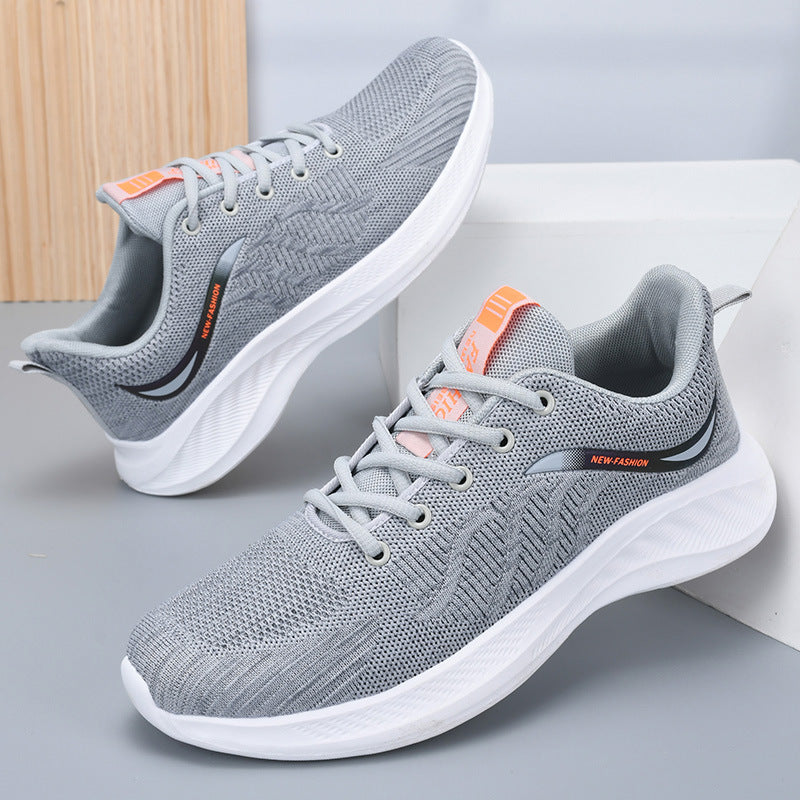 2026春秋男士透气网面跑步休闲鞋